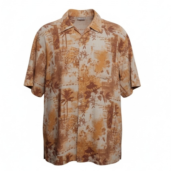 Margaritaville Other - Margaritaville short sleeve button down silk linen blend hawaiian shirt size 2XL